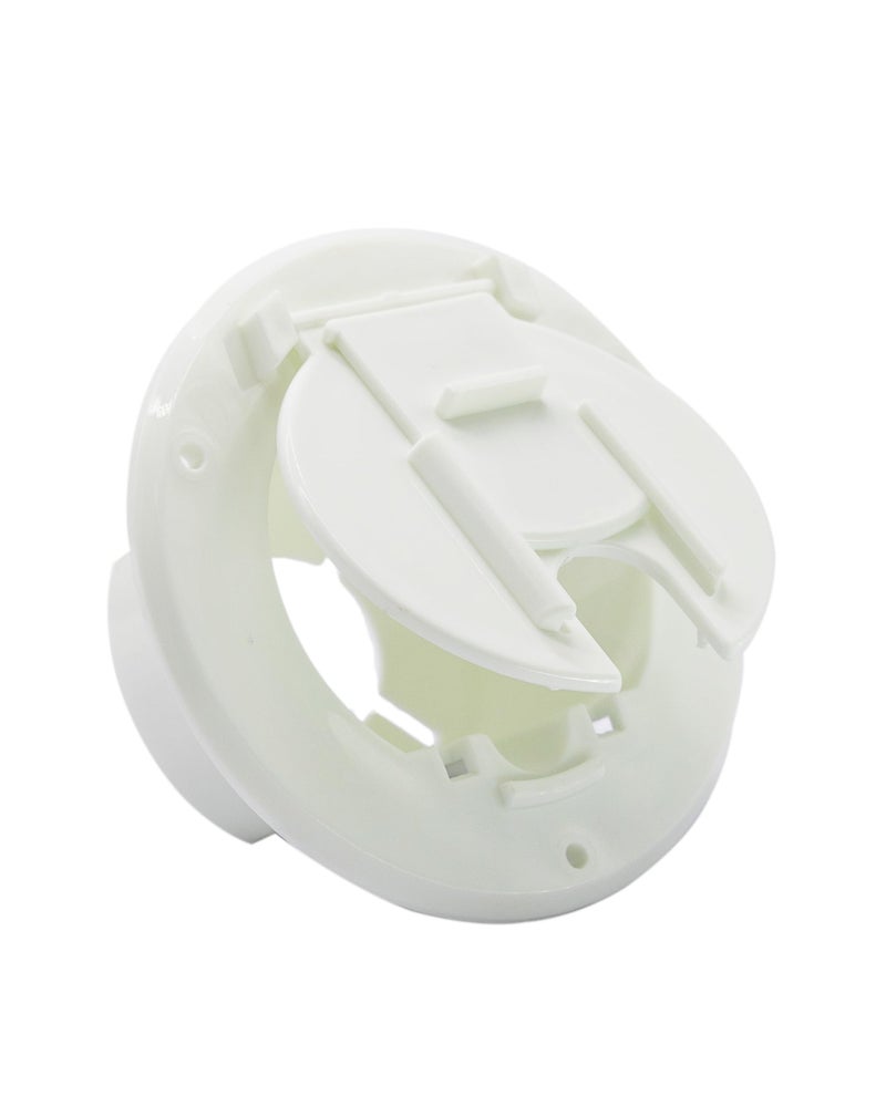 X-Haibei RV Trailer Camper Electric Power Cord Cable Hatch Round Fits 2-3/4 inches Dia. Hole Flip Up Cover (White) - Image 4